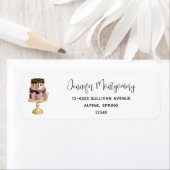 Mooi glanzend Glam Party Cake Adres Etiket (Insitu)