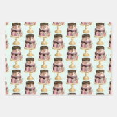 Mooi glanzend glam party cake patroon inpakpapier vel (Voorkant 2)