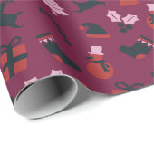 Mooi glanzend monogram modern bruiloft dan cadeaupapier (Rol Hoek)