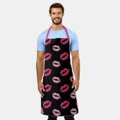 Mooi glanzende roze kussen schort (Gedragen)