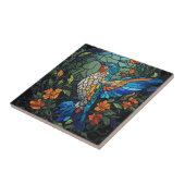 Mooi Glas in lood kolibrie Tegeltje (Zijkant)