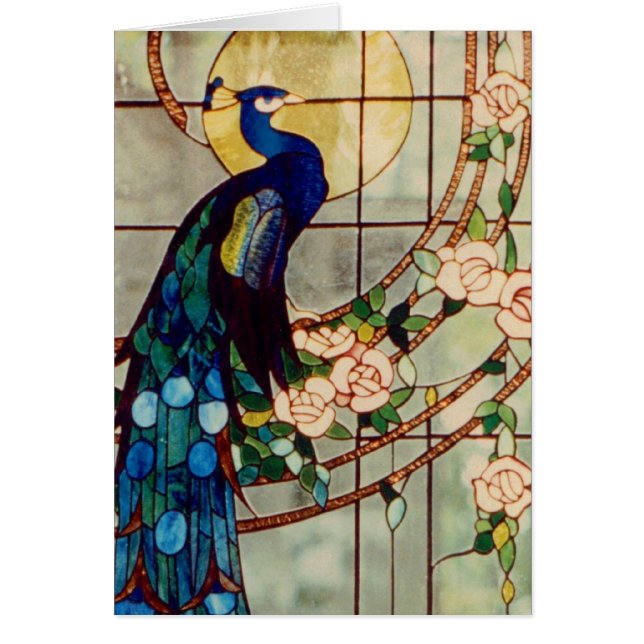 Mooi Glas in lood Peacock (Voorkant)