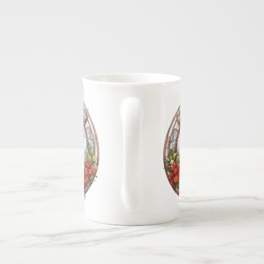 Mooi Glas in lood rendieren Porselein Kop (Achterkant)