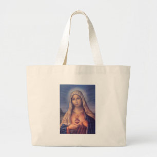 Mooi Godsdienstig Heilig Hart van Maagdelijke Mary Grote Tote Bag