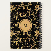 Mooi Gold Black Royal Damask Spiral Notitieboek (Achterkant)