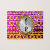 Mooi Gold Glitter Monogram Chic Elegant Legpuzzel (Horizontaal)