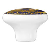 Mooi Gold-ontwerp voor Navy Blue Keramische Knop (Zijkant)