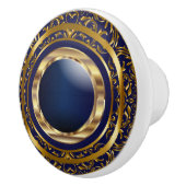 Mooi Gold-ontwerp voor Navy Blue Keramische Knop (Rechts)