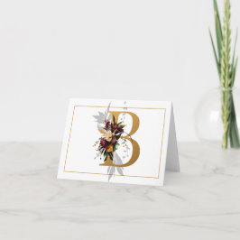 MOOI GOUD EN BLOEMEN MONOGRAM B NOTITIEKAARTJE