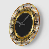 Mooi goud en zwart grote klok (Hoek)