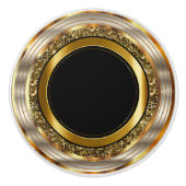 Mooi goud en zwart keramische knop (Voorkant)