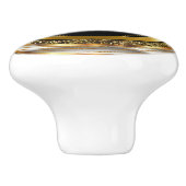 Mooi goud en zwart keramische knop (Zijkant)