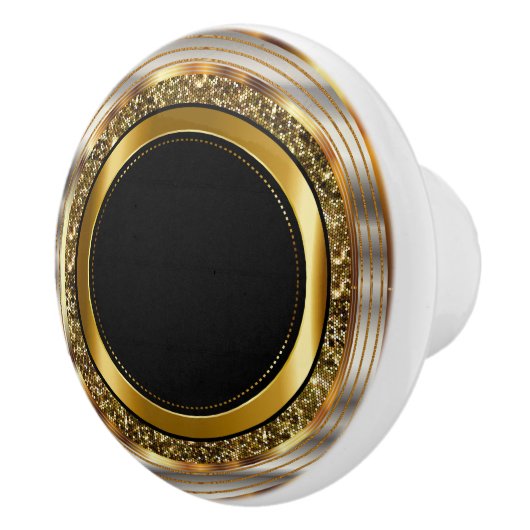 Mooi goud en zwart keramische knop (Rechts)