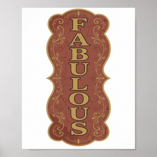 Mooi Goud FABULOUS Design Poster (Voorkant)