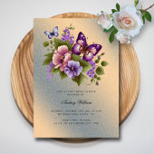 Mooi goud geaccentueerd vlinder Vrijgezellenfeest Kaart