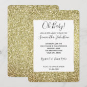 Mooi goud glitter kaart (Voorkant / Achterkant)