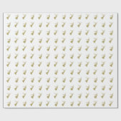 Mooi Goud Kerst Engel Patroon Cadeaupapier (Vlak)