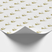 Mooi Goud Kerst Engel Patroon Cadeaupapier (Hoek)