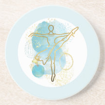 Mooi gouden ballerina waterverf abstract 