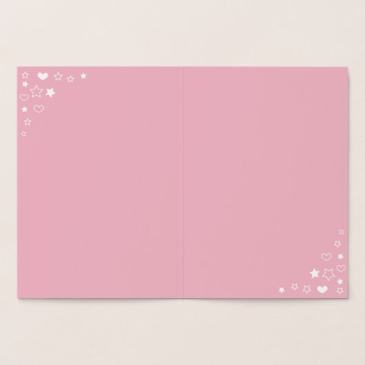 Mooi Gouden Bloem Eenhoorn Gelukkige Verjaardag Folie Kaarten (Binnen)