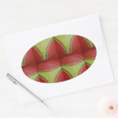 Mooi Gouden geel geometrisch patroonontwerp Ovale Sticker (Envelop)