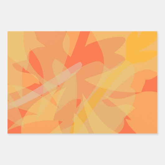 Mooi goudgroen roze Sinaasappel bloemmotief Inpakpapier Vel (Voorkant)