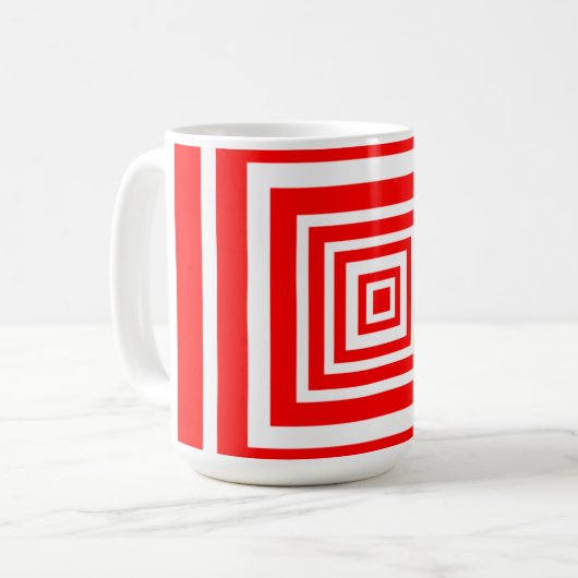 Mooi grafisch ontwerp koffiemok (Voorkant links)