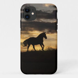 Mooi gratis paard zonsondergang silhouet Case-Mate iPhone case