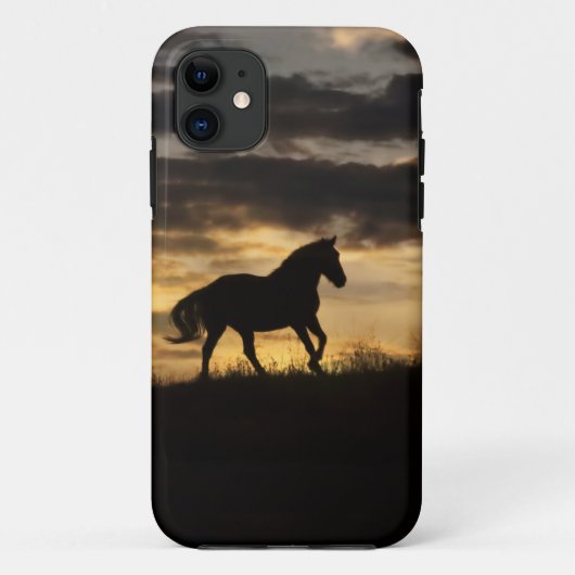 Mooi gratis paard zonsondergang silhouet Case-Mate iPhone case (Achterkant)