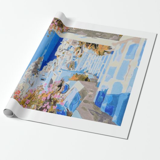 Mooi Griekenland inpakpapier (Uitgerold)