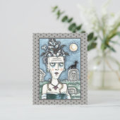 MOOI GRIEZELIG FRANKENELLA MONSTER, GRAVEN, KAT BRIEFKAART (Staand voorkant)