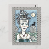 MOOI GRIEZELIG FRANKENELLA MONSTER, GRAVEN, KAT BRIEFKAART (Voorkant / Achterkant)