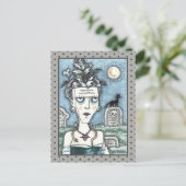 MOOI GRIEZELIG FRANKENELLA MONSTER, GRAVEN, KAT BRIEFKAART (Staand voorkant)