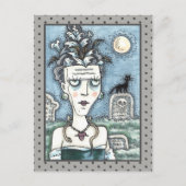 MOOI GRIEZELIG FRANKENELLA MONSTER, GRAVEN, KAT BRIEFKAART (Voorkant)