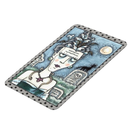 MOOI GRIEZELIG FRANKENELLA MONSTER, GRAVEN, KAT MAGNEET (Linkerzijde)