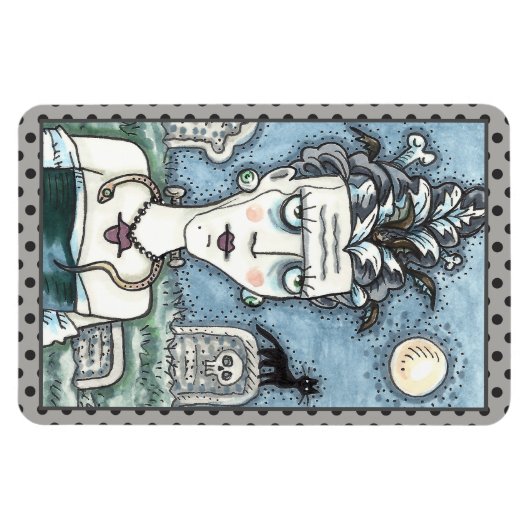 MOOI GRIEZELIG FRANKENELLA MONSTER, GRAVEN, KAT MAGNEET (Horizontaal)