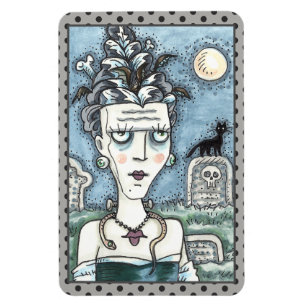MOOI GRIEZELIG FRANKENELLA MONSTER, GRAVEN, KAT MAGNEET
