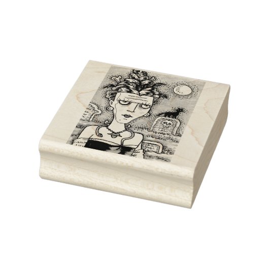 MOOI GRIEZELIG FRANKENELLA MONSTER, GRAVEN, KAT RUBBERSTEMPEL (Stempel)