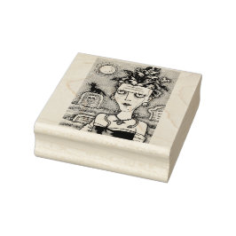 MOOI GRIEZELIG FRANKENELLA MONSTER, GRAVEN, KAT RUBBERSTEMPEL