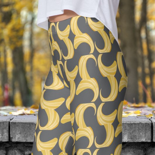 Mooi Grijs en Goud Curves Patroon Leggings