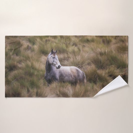 Mooi grijs gekleurd paard bad handdoek (Badhanddoek)
