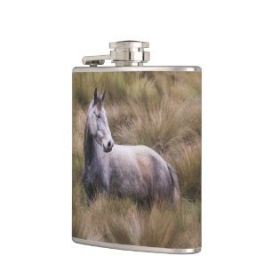 Mooi grijs gekleurd paard heupfles