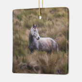 Mooi grijs gekleurd paard keramisch ornament (Links)