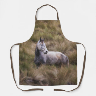 Mooi grijs gekleurd paard schort