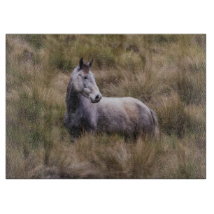 Mooi grijs gekleurd paard snijplank
