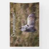 Mooi grijs gekleurd paard Tekst toevoegen Spandoek (Verticaal)