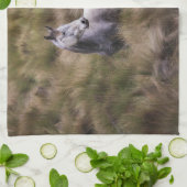 Mooi grijs gekleurd paard theedoek (Gevouwen)