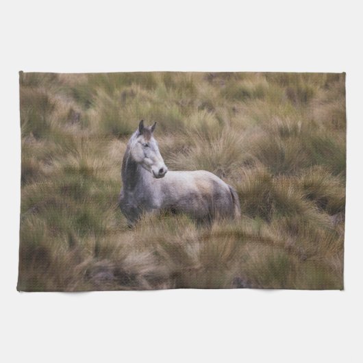 Mooi grijs gekleurd paard theedoek (Horizontaal)