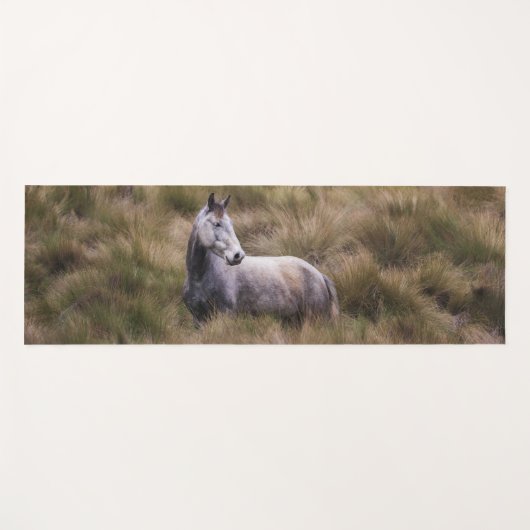 Mooi grijs gekleurd paard yogamat (Voorkant (horizontaal))