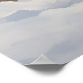 Mooi grijs paard met winter Garland kerst Poster (Hoek)